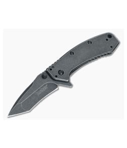 Kershaw Cryo Tanto Blackwash Hinderer Assisted Flipper - KS-1555TBW 1