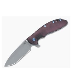 Hinderer XM-24 Spanto Smooth Burgundy Micarta Horse Logo - HK-1559 1