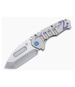 Medford Praetorian T Tanto Tumbled S35VN 2nd Amendment Graphic Titanium Folder - MKT-MKT156 1
