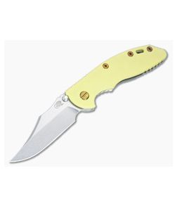 Hinderer XM-18 3.5 Bowie Non Flipper Smooth Yellow G10 Stonewash Gold - HK-1569 1