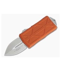 Microtech Exocet Orange Stonewashed M390 Plain Double Edge CA Legal OTF Auto 157-10OR - MT-157-10OR-M390 1