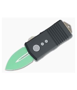 Microtech Exocet Jedi Master Green Double Edge Black CA Legal OTF Automatic 157-1JM - MT-157-1JM 1