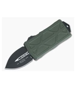Microtech Exocet Black M390 Plain Double Edge OD Green CA Legal OTF Auto 157-1OD - MT-157-1OD-M390 1