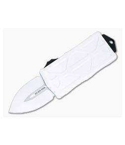Microtech Exocet Storm Trooper White Double Edge CA Legal OTF Automatic 157-1ST - MT-157-1ST 1