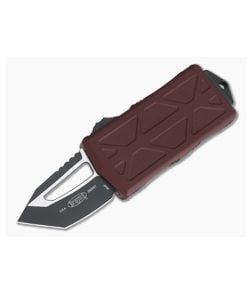 Microtech Exocet Black 204P Tanto Merlot CA Legal OTF Automatic 158-1MR - MT-158-1MR-204P 1