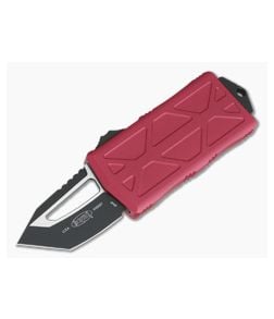 Microtech Exocet Black 204P Tanto Red CA Legal OTF Automatic 158-1RD - MT-158-1RD-204P 1