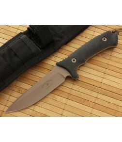Spartan-Harsey Hunter Combat Utility Black Micarta Black Sheath - SB-15DEBKNLBK 1