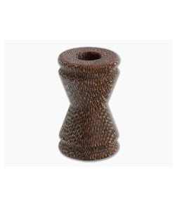 Dawson Machine Craft Brown Canvas Micarta Hourglass Lanyard Bead - DMC-15 1