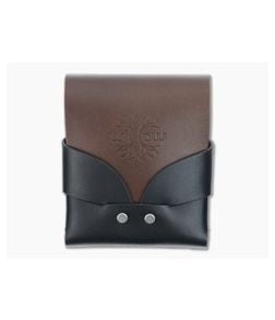 Willow Craft Goods Wide Swaddle Leather Wallet Black And Dark Mahogany Colorway WCG-015 - WCG-015 1
