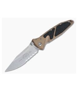 Microtech Socom Elite Tan S/E Manual Stonewashed Partial Serrated CTS-204P 160-11TA - MT-160-11TA-204P 1