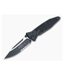 Microtech Socom Elite Folding Knife Black Aluminum Two Tone Part Serrated M390 Clip Point 160-2T - MT-160-2T 1
