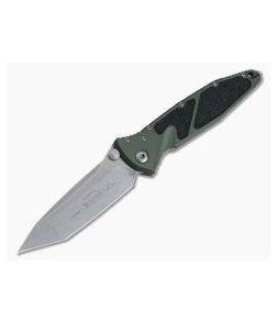 Microtech Socom Elite Tanto Manual Stonewash Plain 204P Green Aluminum 161-10OD - MT-161-10OD-204P 1