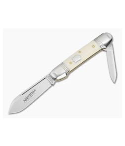 Great Eastern Cutlery Northfield #16 Canoe Ivory Linen Micarta 1095 Carbon Steel Two-Blade Pocket Knife (3.50" Closed) 162226 - GEC-162226-ILM 1