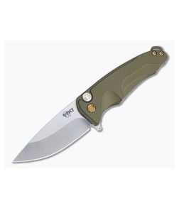 Medford Smooth Criminal Yellow Aluminum Tumbled S35VN Button Lock Flipper - MKT-MKT162 1
