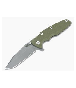 Hinderer Eklipse 3.5 Harpoon Spanto Working Finish OD Green G10 - HK-1639 1