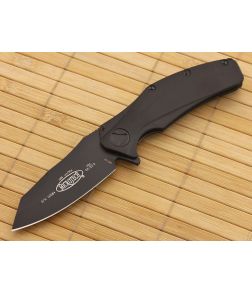 Microtech Mini Matrix Flipper Black Tactical Plain Edge - MT-164-1T 1