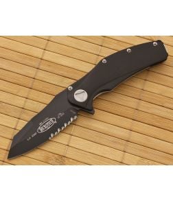 Microtech Mini Matrix Flipper Black Serrated - MT-164-2 1