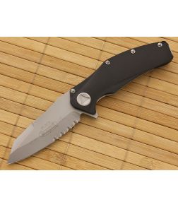Microtech Mini Matrix Flipper Bead Blast Serrated - MT-164-8 1