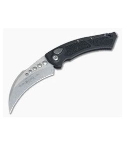Microtech Hawk Automatic Karambit Proof Run Stonewash Plain Edge Black Aluminum 166-10 - MT-166-10-204P 1