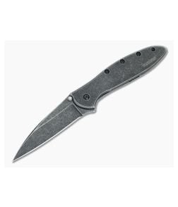 Kershaw Leek BlackWash Assisted Flipper 1660BLKW - KS-1660BLKW 1