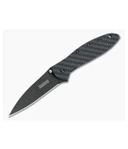 Kershaw Knives Leek Glow In The Dark GITD Carbon Fiber Black CPM-154 1660GLCFBLK - KS-1660GLCFBLK 1