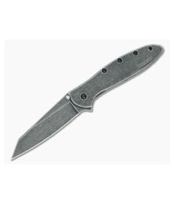 Kershaw Random Leek BlackWash Reverse Tanto 1660RBW - KS-1660RBW 1