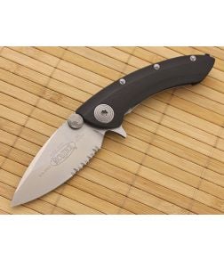 Microtech Whaleshark G10 Flipper Stonewash Serrated Elmax - MT-167-11 1