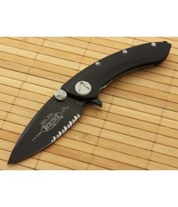 Microtech Whaleshark G10 Flipper Black Serrated - MT-167-2 1