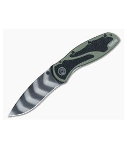 Kershaw Blur Green Handle Tiger Stripe Blade 1670OLTS - KS-1670OLTS 1