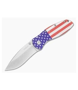 Kershaw Blur USA Flag Stonewash Assisted Folder 1670USA - KS-1670USA 1