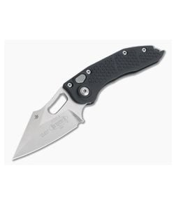 Microtech Stitch Borka Stonewashed M390 Standard Black Button Lock Automatic 169-10 - MT-169-10 1