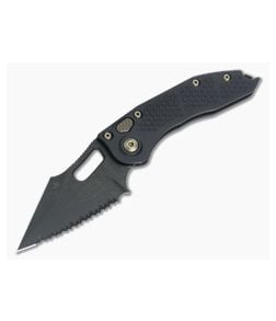 Microtech Stitch Full Serrated Black DLC M390 Automatic Knife 169-3DLC - MT-169-3DLC 1