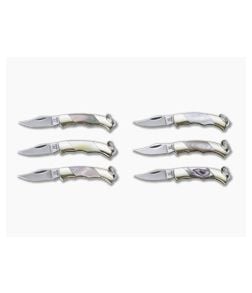 Rough Rider Miniature Knife Set of Six Mother of Pearl Slip Joint Folders RR1710 - RR-1710 1