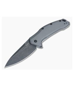 Kershaw Link Gray Aluminum Blackwash USA Flipper 1776GRYBW - KS-1776GRYBW 1