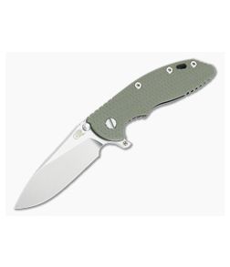 Hinderer XM-18 3.5 Hollow Ground Slicer OD Green G10 Stonewash DLC - HK-1785 1