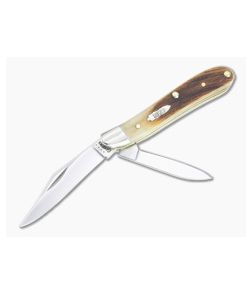 Case Peanut Sawcut Jig Barehead Amber Bone Slip Joint Folder 17893 - CA-17893 1