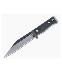 Condor Tool & Knife Sigrun Seax 1075 Black Canvas Micarta Fixed Blade Knife CTK1823-5.5HC - CTK-1823-5.5HC 1