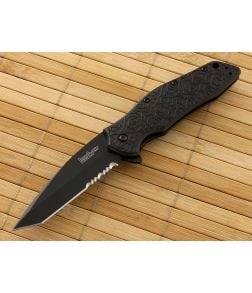 Kershaw Kuro Assisted Flipper Partially Serrated Blade - KS-1835TBLKST 1
