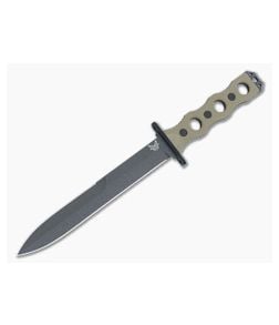 Benchmade SOCP Tactical Fixed Blade Tan G10 Cobalt Black Cerakote CPM-3V Dagger Blade 185BK-1 - BM-185BK-1 1