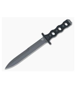 Benchmade SOCP Tactical Fixed Blade Black G10 Cobalt Black Cerakote CPM-3V Dagger Blade 185BK - BM-185BK 1