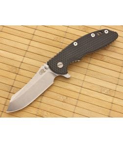 Hinderer Knives XM-18 3.5" Black and White G10 Skinner Flipper - HK-XM-18BW-35SKF 1
