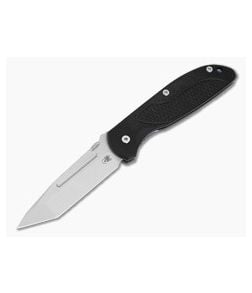 Hinderer Firetac Tanto Black G10 Blue Bead Blast Titanium and Bead Blast 20CV Folding Knife (3.56") - HK-1937 1