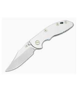 Hinderer XM-18 3" Bowie Non-Flipper White G10 Blue Anodized Special Finish Titanium and Stonewash 20CV Folding Knife (3.00") - HK-1946 1