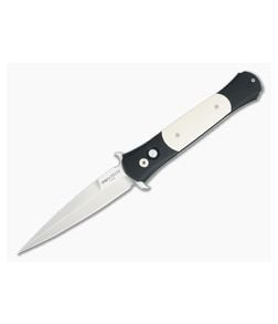 Protech Large Don Tuxedo Ivory Micarta Satin Blade - PT-1951 1