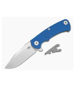 Hinderer Project X Clip Point Blue G10 Working Finish Titanium and Stonewash S45VN Folding Knife (3.66") - HK-1952 1