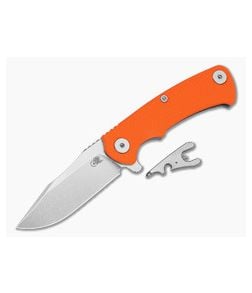 Hinderer Project X Clip Point Orange G10 Blue Anodized Titanium and Stonewash S45VN Folding Knife (3.66") - HK-1959 1