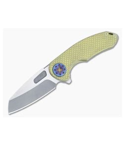 Curtiss Knives F3 Medium Yellow SPM-Milled Two-Tone Magnacut Wharncliffe Flipper CK-19 - CK-19 1