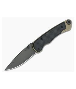 Spartan Blades Akribis Folding Knife FDE Handle w/Carbon Fiber - SB-1BKDECF 1