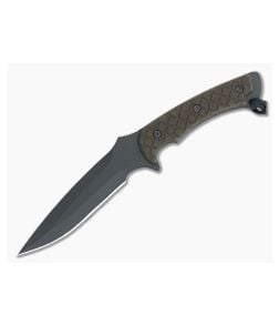 Spartan Blades Ares Fighter Black Blade Green Micarta Black Nylon - SB-1BKGRNLBK 1