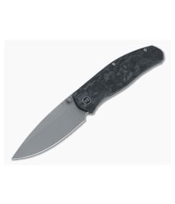 WE Knives Esprit Laconico Gray Stonewashed 20CV Marble Carbon Fiber Titanium Frame Lock 20025A-A - WE-20025A-A 1